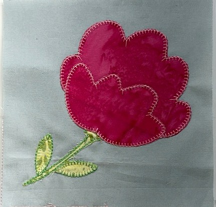 stitch & bloom, applique poppy