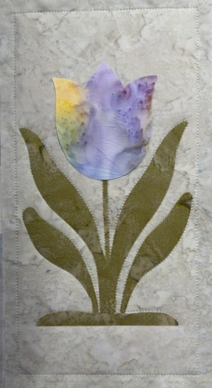 applique tulip, garden song sew along