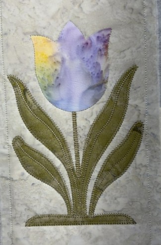 applique tulip, garden song sew along