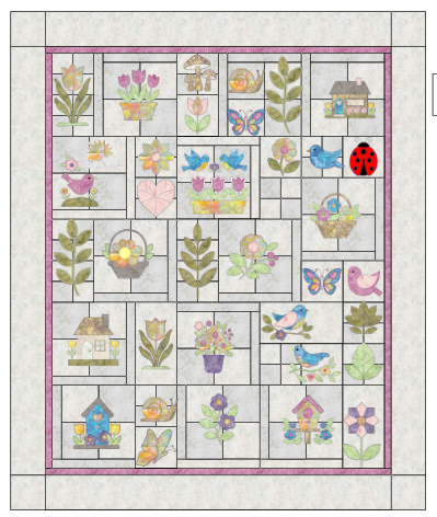 garden party quilt, sew along