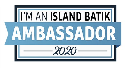 Island Batik Ambassador 2020 official rectangular ribbon badge