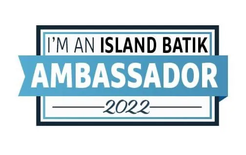 Island Batik Ambassador 2022 official rectangular ribbon badge