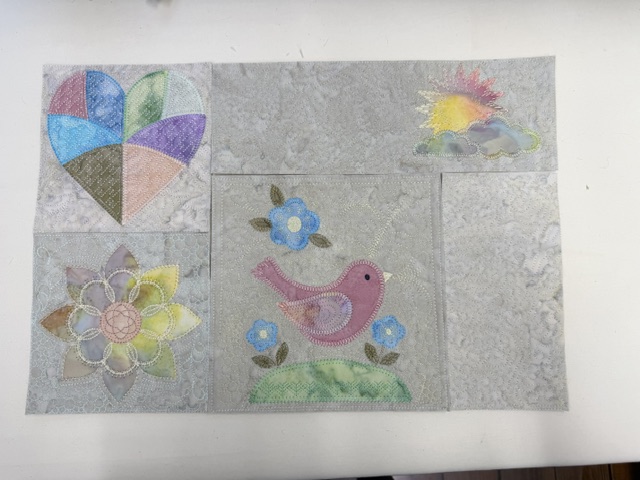 garden song sal, quilt pattern, applique floral blocks