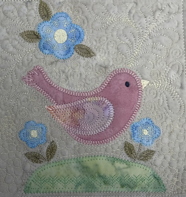 garden song sal, quilt pattern, applique floral blocks